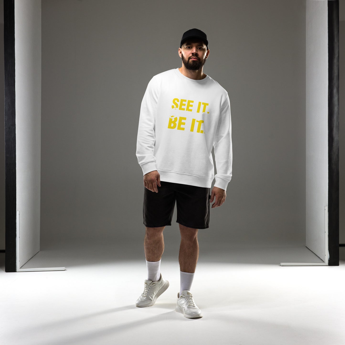 Unisex organic SEE IT. DECREE IT. BE IT. CREW NECK sweatshirt