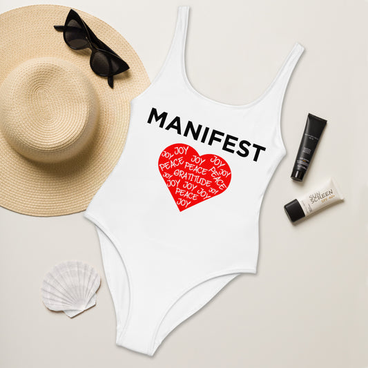 HEART FULL OF JOY, PEACE & LUV One-Piece Swimsuit