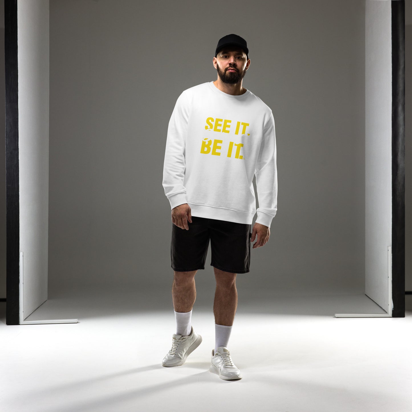 Unisex organic SEE IT. DECREE IT. BE IT. CREW NECK sweatshirt